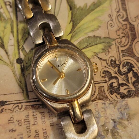 Vintage Watches Folio by Relic Silver Gold Two Tone Ladies Dress Watch FI1048 - Picture 1 of 10